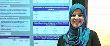 Dr. Werfalli with research poster