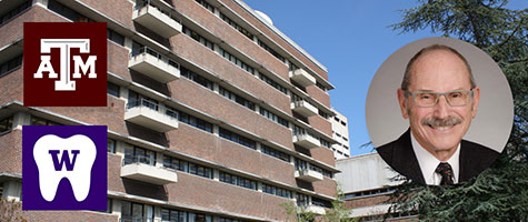 Dr. Milgram headshot in front of Health Sciences Building