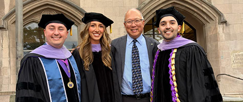 “(From left to right) Dr. Nathan Dahm, Dr. Sydney Brediger, Dr. Randall Maebo and Dr. Edgar Gomez