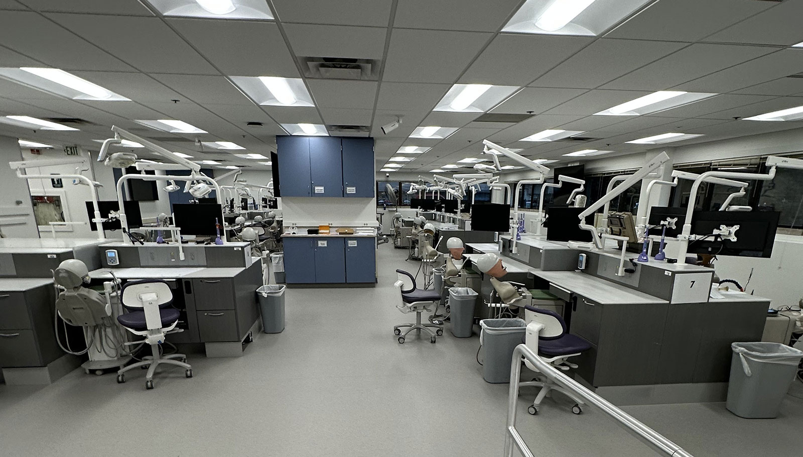 A view of the new layout of the D-165 Sim Lab, 