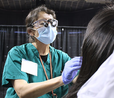 Dr. Gandara with patient