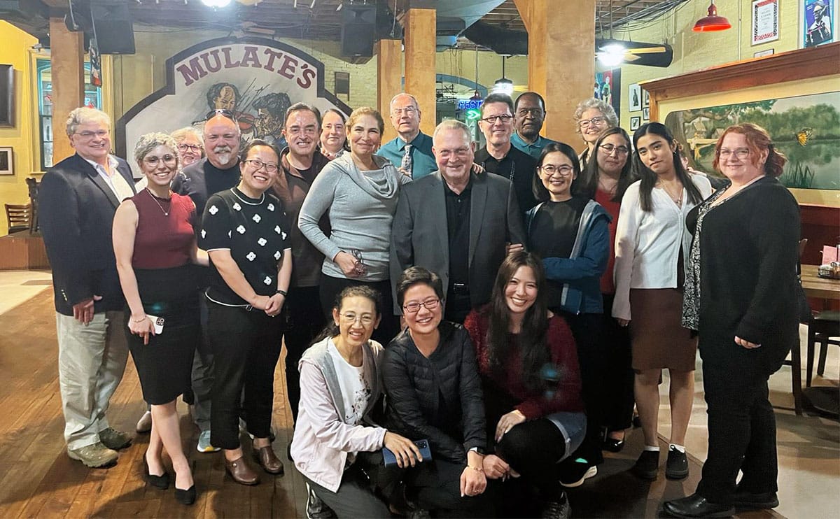 Members of the DeRouen Center and its partners gather for a celebratory dinner for all the work they’ve accomplished over the past year.