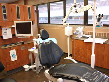 modern dental patient chair and digital tools