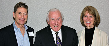 Dr. John Townsend (center) with Dr. Mark Drangsholt and Dr. Patricia Rothwell.