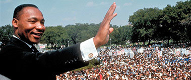 Martin Luther King waving