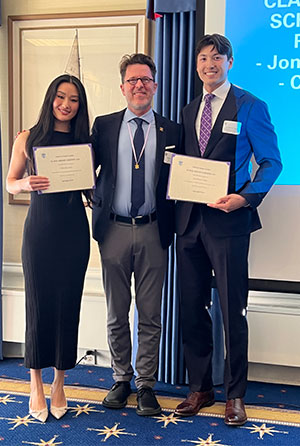 Jonathan Lang and Christin Hao received OKU Scholarships