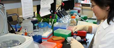 woman in lab