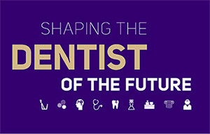 Shaping dentist of future graphic from brochure