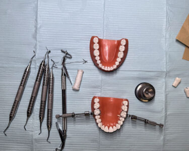 A Shoreline dental hygiene student’s workstation.