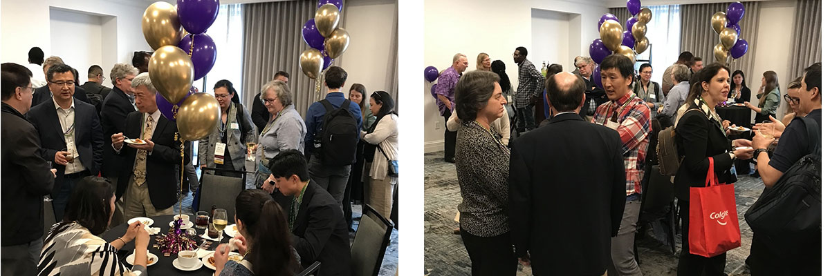 Alumni, friends, and more gather at the School of Dentistry reception.