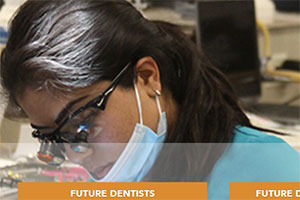 Shaping dentist of future graphic from brochure