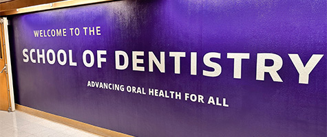 UWSOD Hallway that displays Oral Health for All